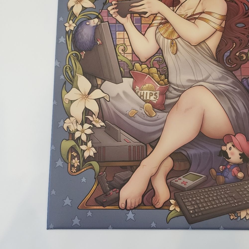 Displate Gamer Girl Nouveau Art Metal Print - Picture 6 of 12